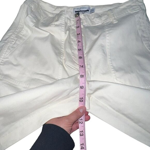 PLY THE WATERS GUIDEBOAT CO. WOMEN LIGHT YELLOW PANTS ANKLE ZIPPER MOTO SIZE 26 - Picture 6 of 12